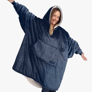 THE COMFY Cozy Oversized Navy Hoodie Blanket